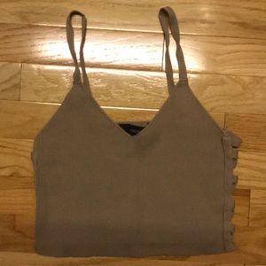 Tank crop top with cutout sides